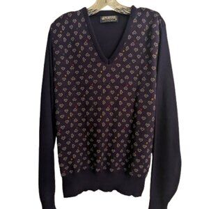 Vintage Puritan Hearts Sweater Medium